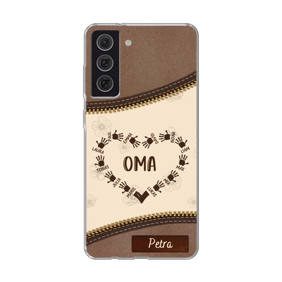 Favoriete Hart Leren Look - Gepersonaliseerde Telefoonhoes 