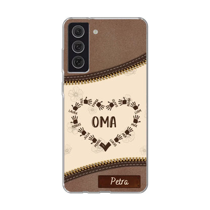 Favoriete Hart Leren Look - Gepersonaliseerde Telefoonhoes 