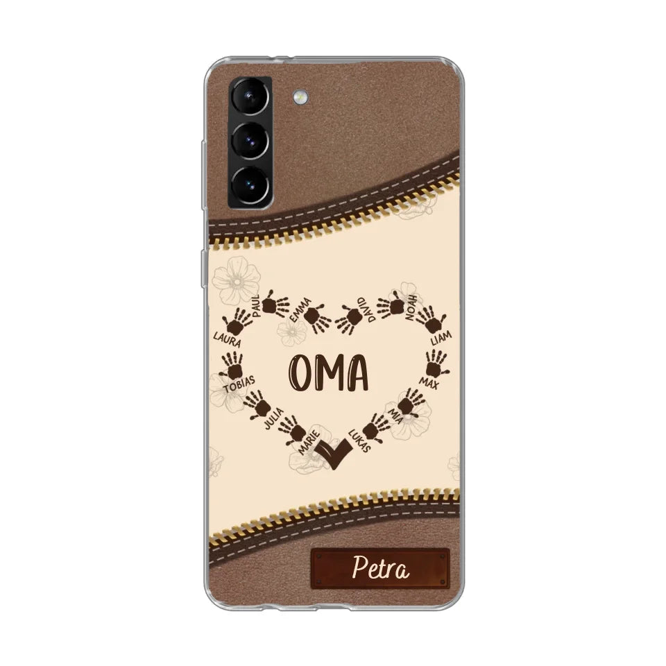 Favoriete Hart Leren Look - Gepersonaliseerde Telefoonhoes 