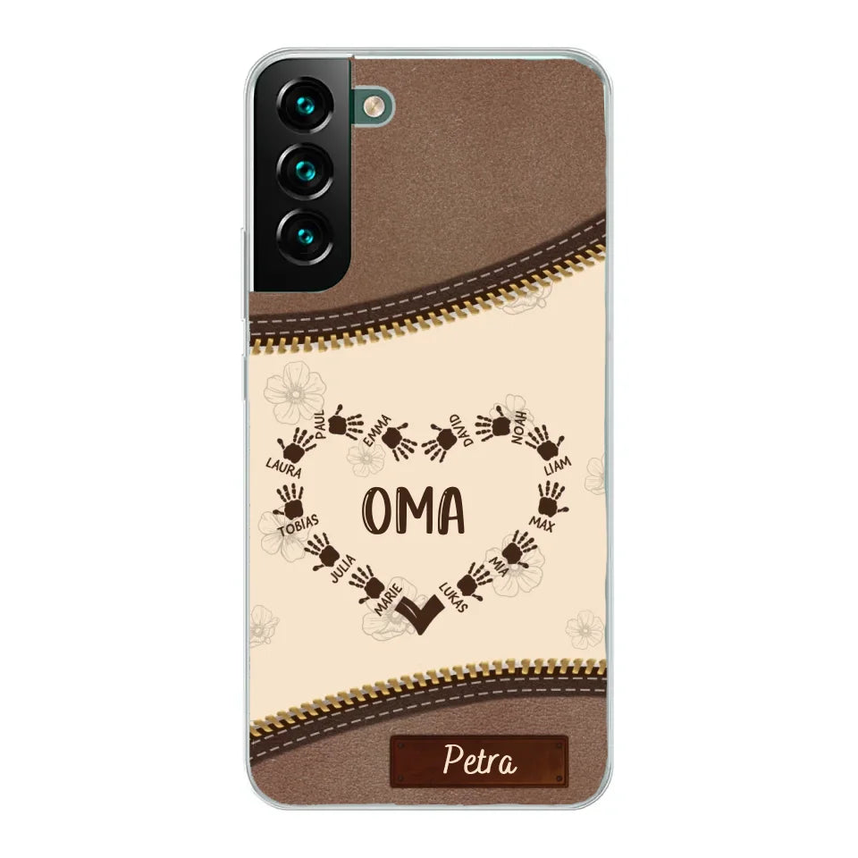 Favoriete Hart Leren Look - Gepersonaliseerde Telefoonhoes 