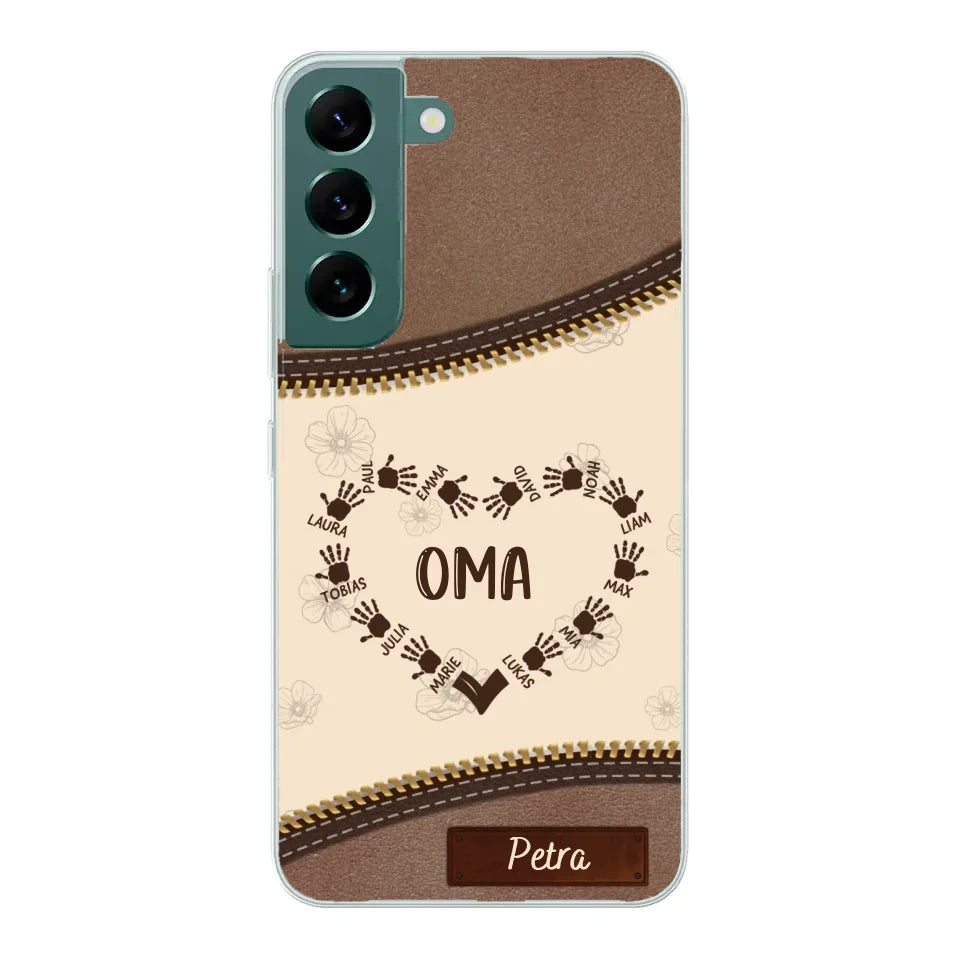 Favoriete Hart Leren Look - Gepersonaliseerde Telefoonhoes 