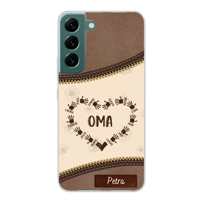 Favoriete Hart Leren Look - Gepersonaliseerde Telefoonhoes 
