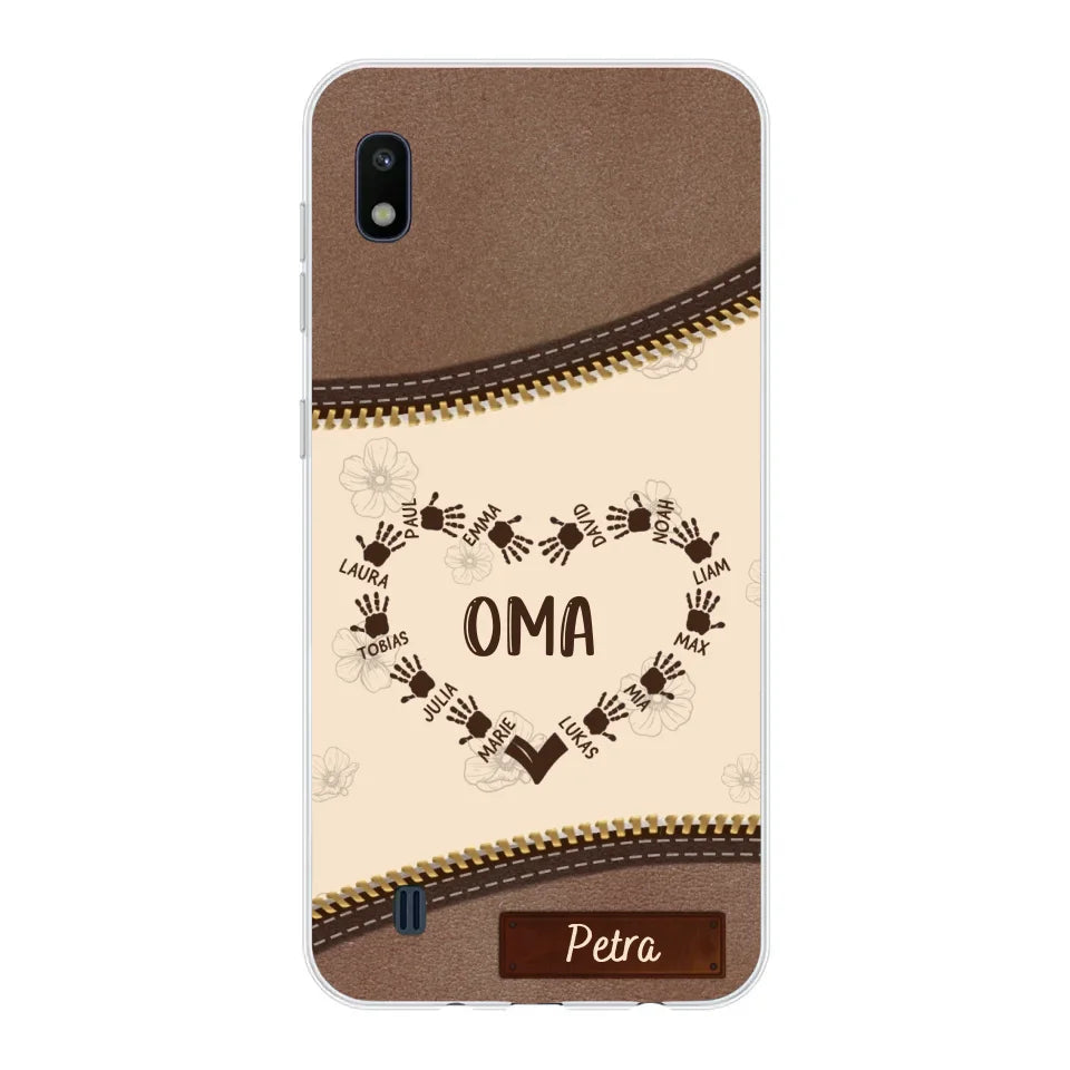 Favoriete Hart Leren Look - Gepersonaliseerde Telefoonhoes 