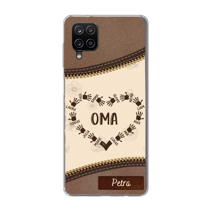 Favoriete Hart Leren Look - Gepersonaliseerde Telefoonhoes 