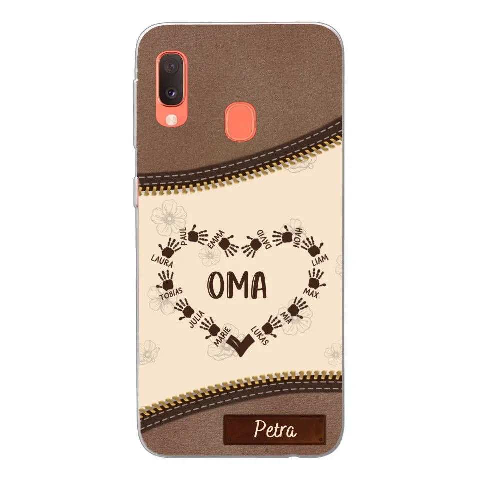 Favoriete Hart Leren Look - Gepersonaliseerde Telefoonhoes 