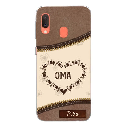 Favoriete Hart Leren Look - Gepersonaliseerde Telefoonhoes 