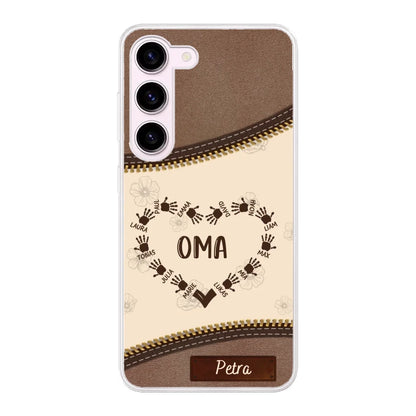 Lieblingsherz Lederoptik - Personalisierte Handyhülle