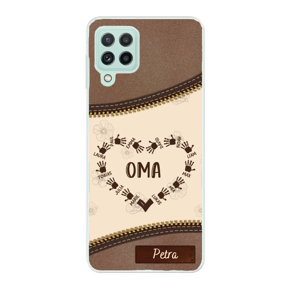 Favoriete Hart Leren Look - Gepersonaliseerde Telefoonhoes 