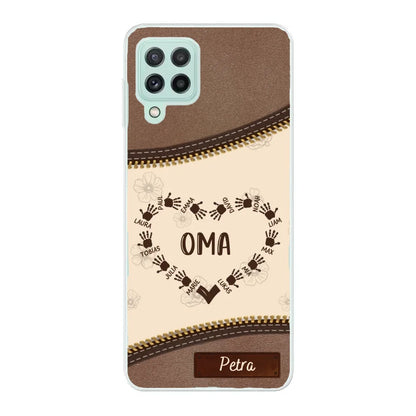 Favoriete Hart Leren Look - Gepersonaliseerde Telefoonhoes 