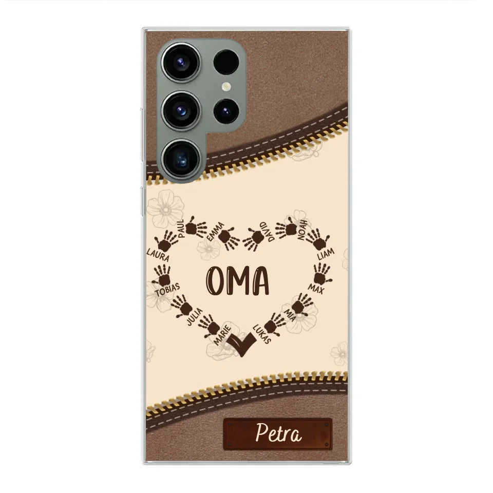 Favoriete Hart Leren Look - Gepersonaliseerde Telefoonhoes 