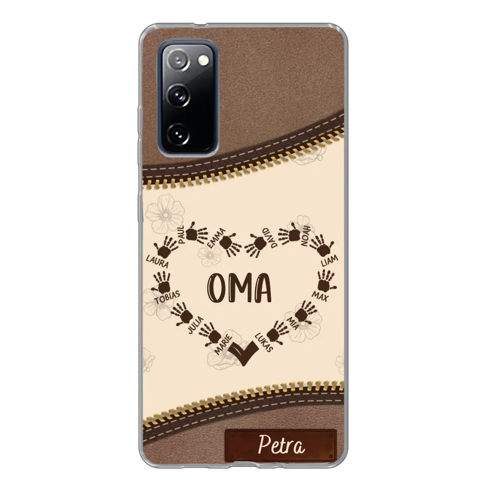 Favoriete Hart Leren Look - Gepersonaliseerde Telefoonhoes 