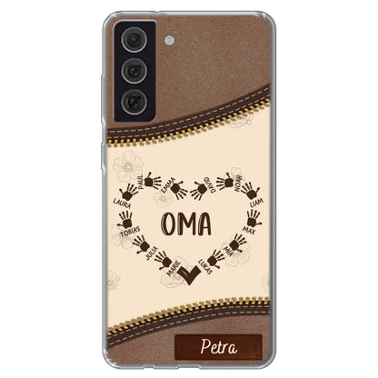 Favoriete Hart Leren Look - Gepersonaliseerde Telefoonhoes 