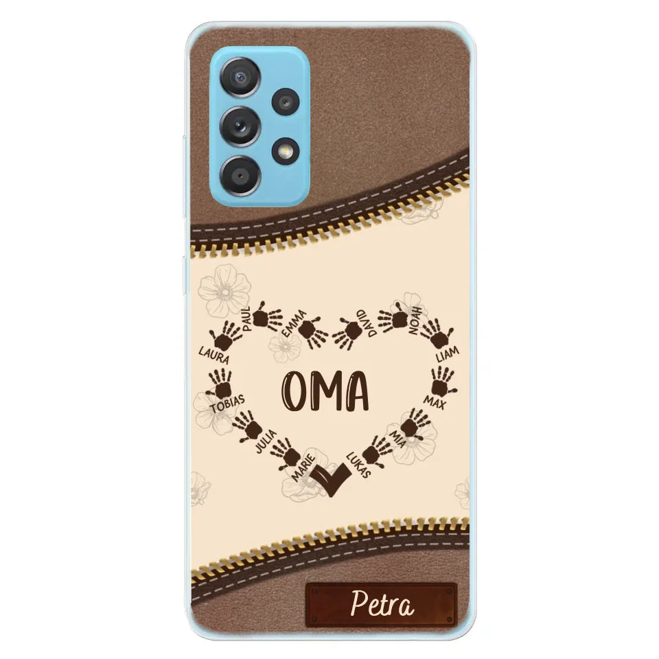 Favoriete Hart Leren Look - Gepersonaliseerde Telefoonhoes 