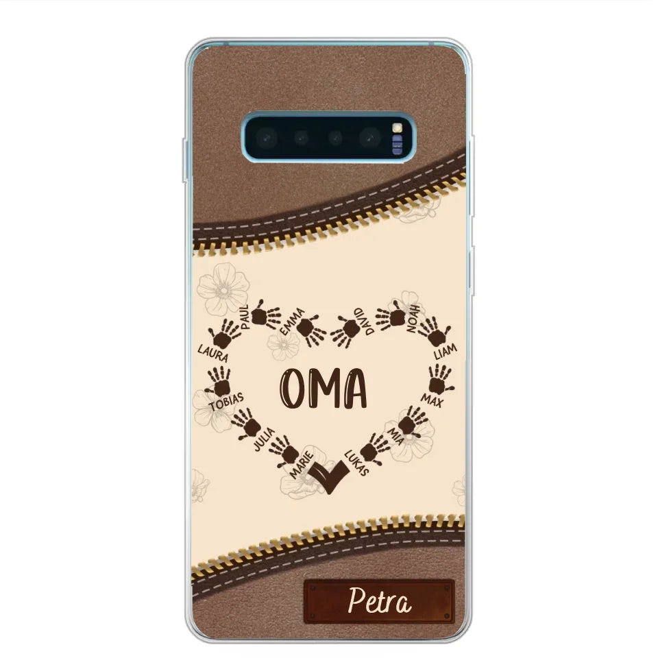 Favoriete Hart Leren Look - Gepersonaliseerde Telefoonhoes 