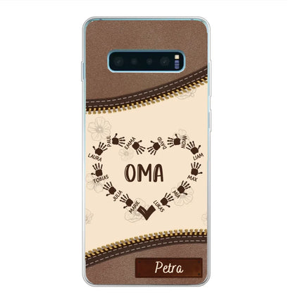 Favoriete Hart Leren Look - Gepersonaliseerde Telefoonhoes 