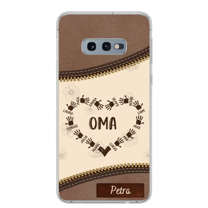 Favoriete Hart Leren Look - Gepersonaliseerde Telefoonhoes 
