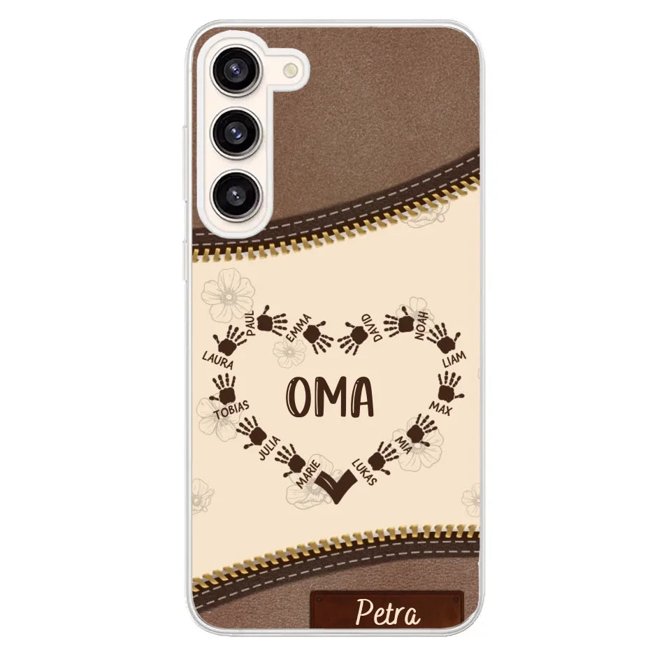 Favoriete Hart Leren Look - Gepersonaliseerde Telefoonhoes 
