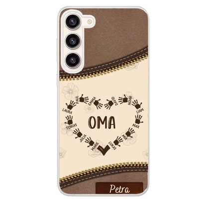 Favoriete Hart Leren Look - Gepersonaliseerde Telefoonhoes 