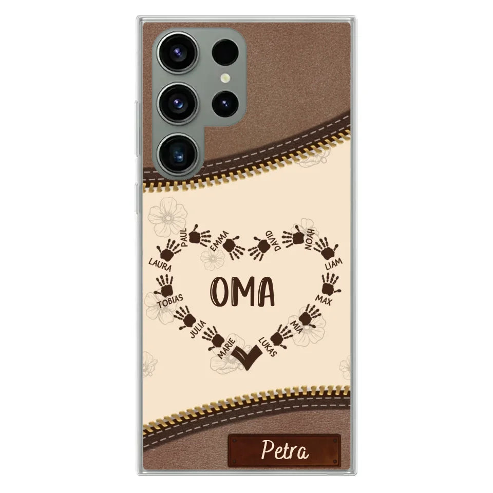 Favoriete Hart Leren Look - Gepersonaliseerde Telefoonhoes 