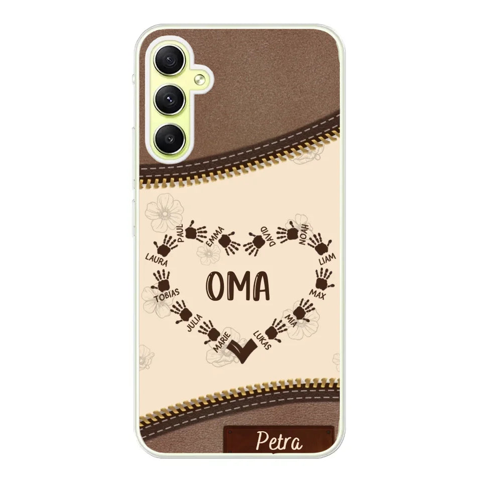 Favoriete Hart Leren Look - Gepersonaliseerde Telefoonhoes 