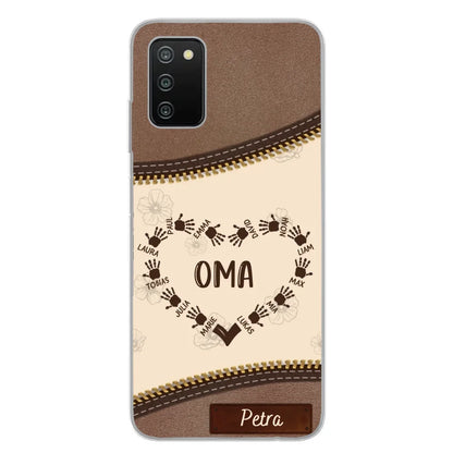 Favoriete Hart Leren Look - Gepersonaliseerde Telefoonhoes 