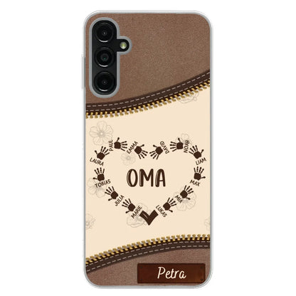 Favoriete Hart Leren Look - Gepersonaliseerde Telefoonhoes 