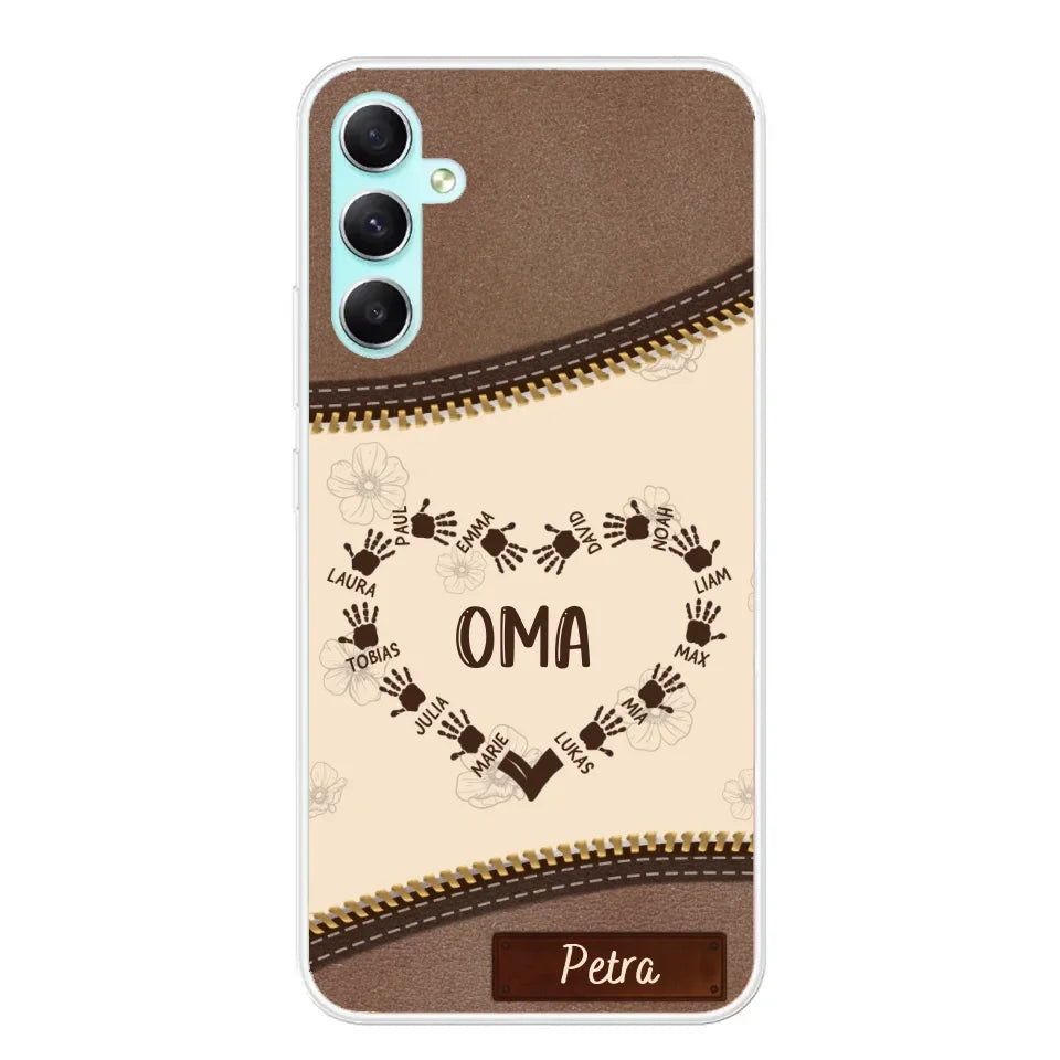 Favoriete Hart Leren Look - Gepersonaliseerde Telefoonhoes 