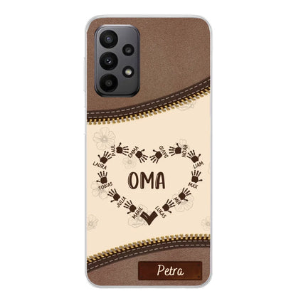 Favoriete Hart Leren Look - Gepersonaliseerde Telefoonhoes 