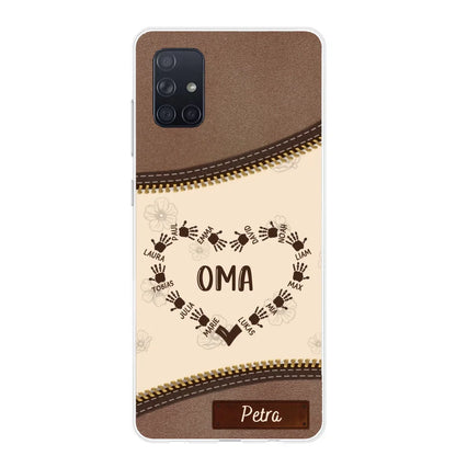 Favoriete Hart Leren Look - Gepersonaliseerde Telefoonhoes 