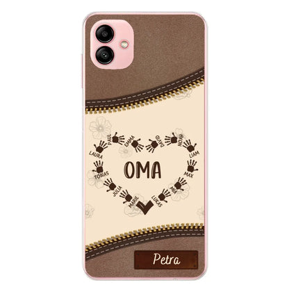 Favoriete Hart Leren Look - Gepersonaliseerde Telefoonhoes 