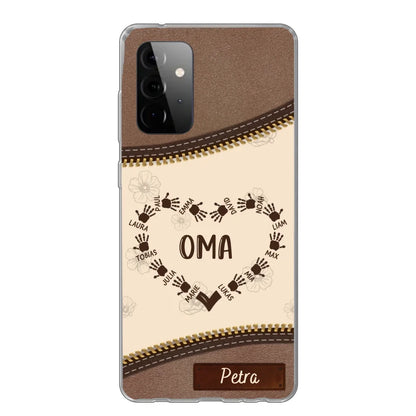 Favoriete Hart Leren Look - Gepersonaliseerde Telefoonhoes 