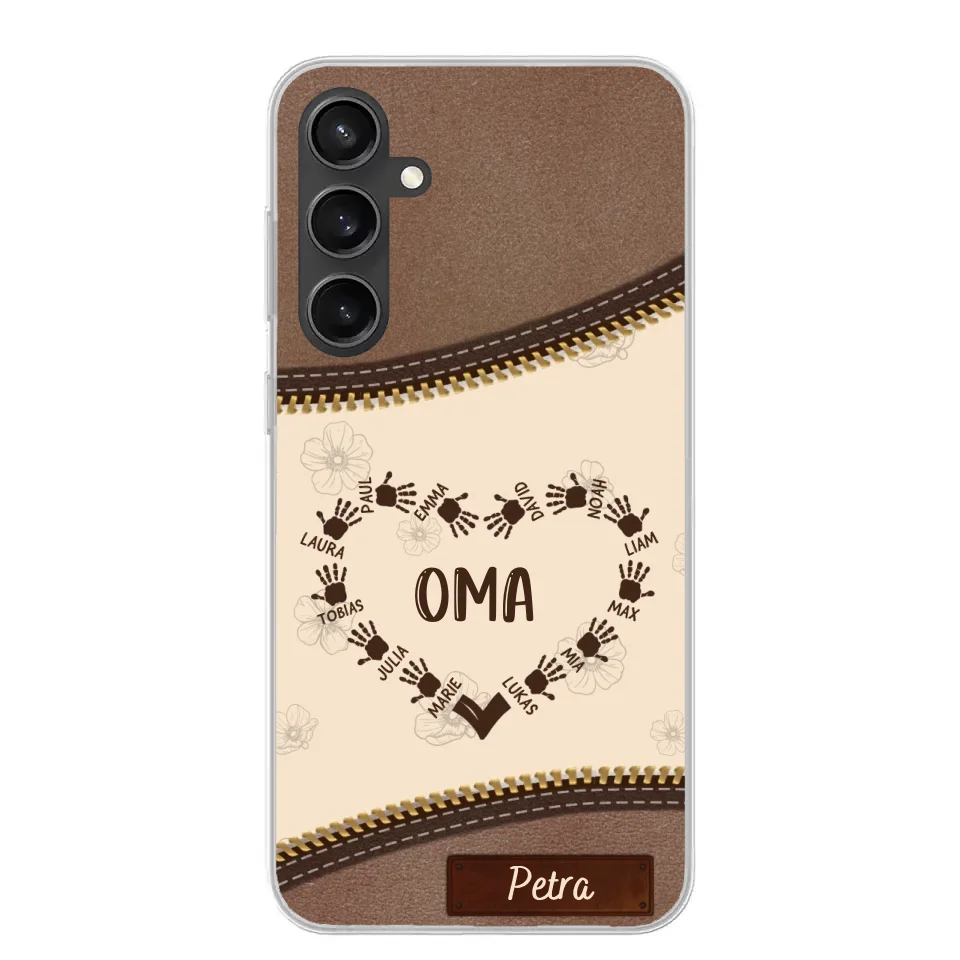 Favoriete Hart Leren Look - Gepersonaliseerde Telefoonhoes 