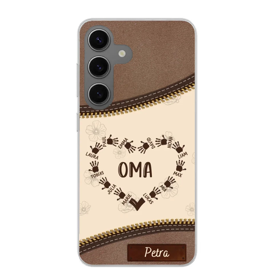 Lieblingsherz Lederoptik - Personalisierte Handyhülle