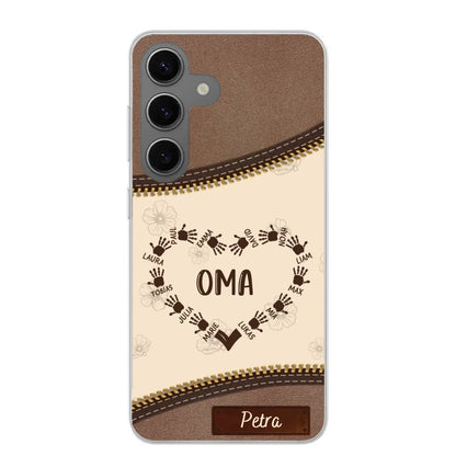 Favoriete Hart Leren Look - Gepersonaliseerde Telefoonhoes 