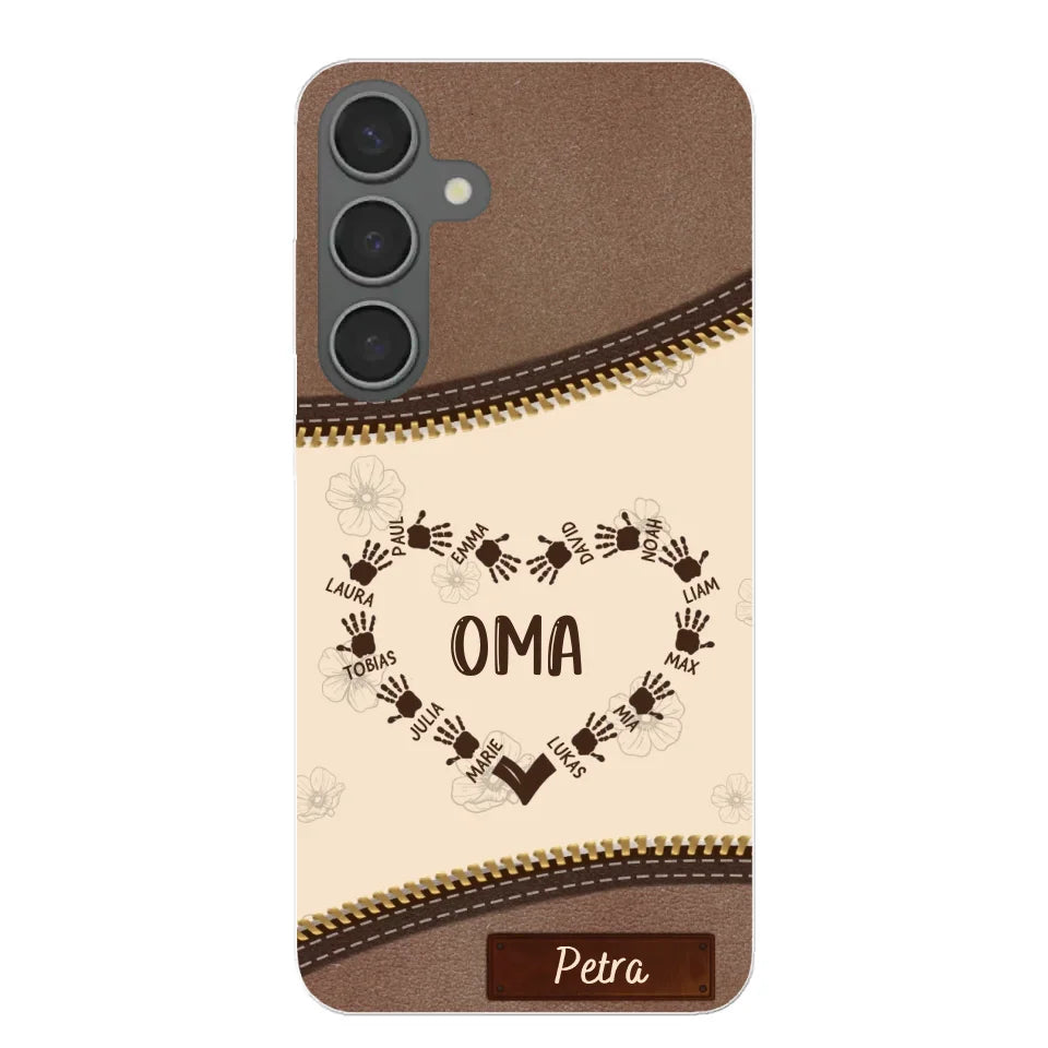 Favoriete Hart Leren Look - Gepersonaliseerde Telefoonhoes 