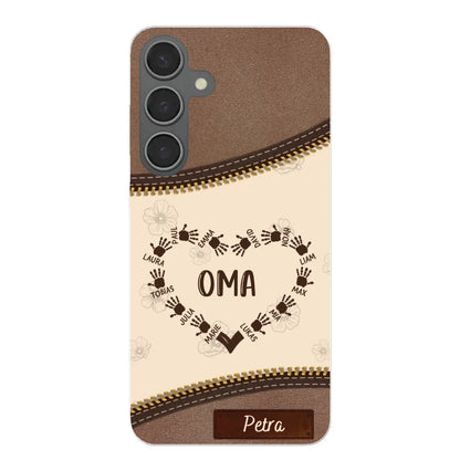 Favoriete Hart Leren Look - Gepersonaliseerde Telefoonhoes 