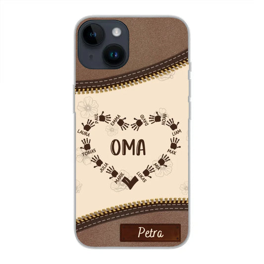 Favoriete Hart Leren Look - Gepersonaliseerde Telefoonhoes 
