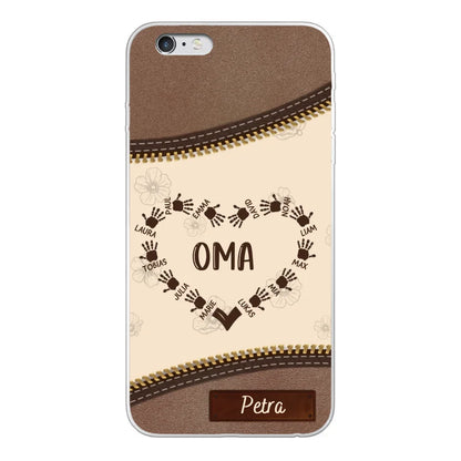 Favoriete Hart Leren Look - Gepersonaliseerde Telefoonhoes 