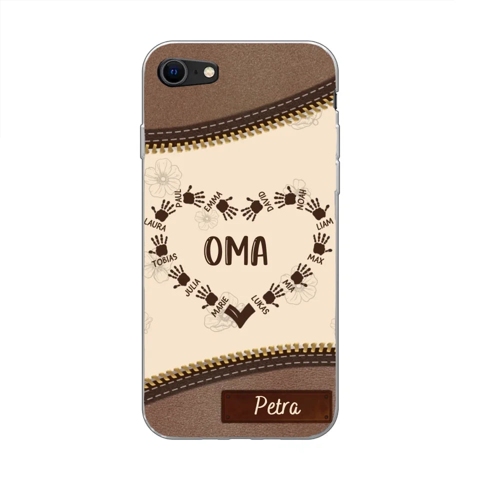 Favoriete Hart Leren Look - Gepersonaliseerde Telefoonhoes 