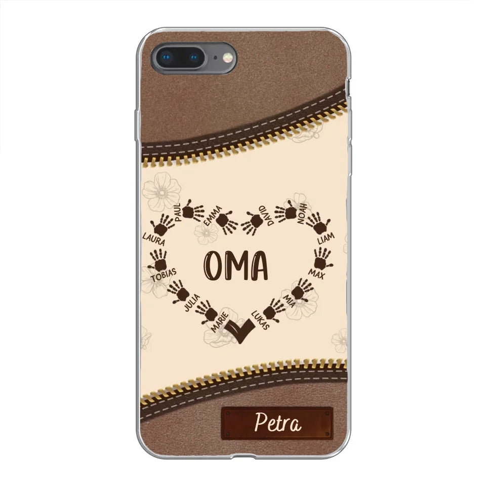 Favoriete Hart Leren Look - Gepersonaliseerde Telefoonhoes 