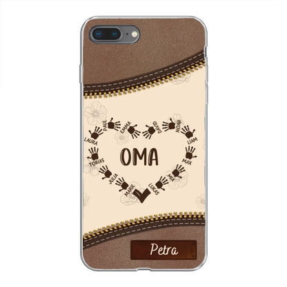 Favoriete Hart Leren Look - Gepersonaliseerde Telefoonhoes 