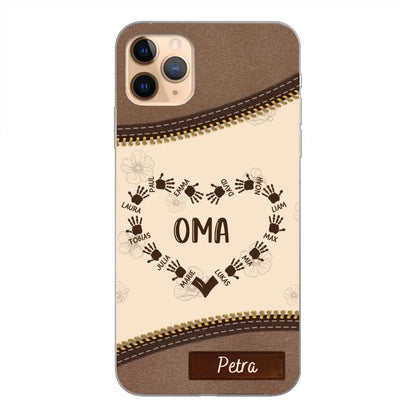 Favoriete Hart Leren Look - Gepersonaliseerde Telefoonhoes 