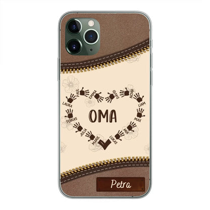 Favoriete Hart Leren Look - Gepersonaliseerde Telefoonhoes 