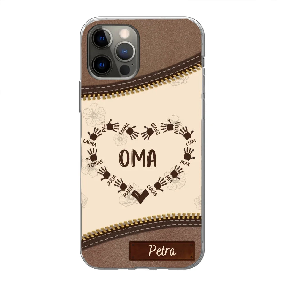 Favoriete Hart Leren Look - Gepersonaliseerde Telefoonhoes 