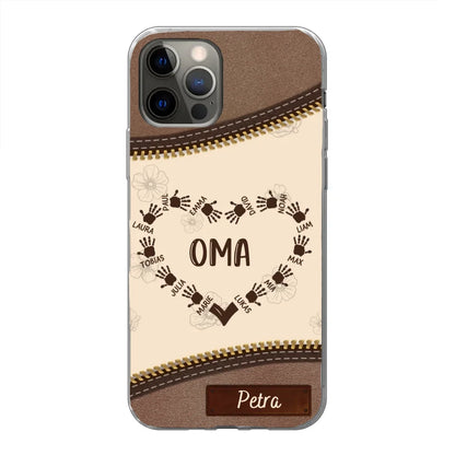 Favoriete Hart Leren Look - Gepersonaliseerde Telefoonhoes 