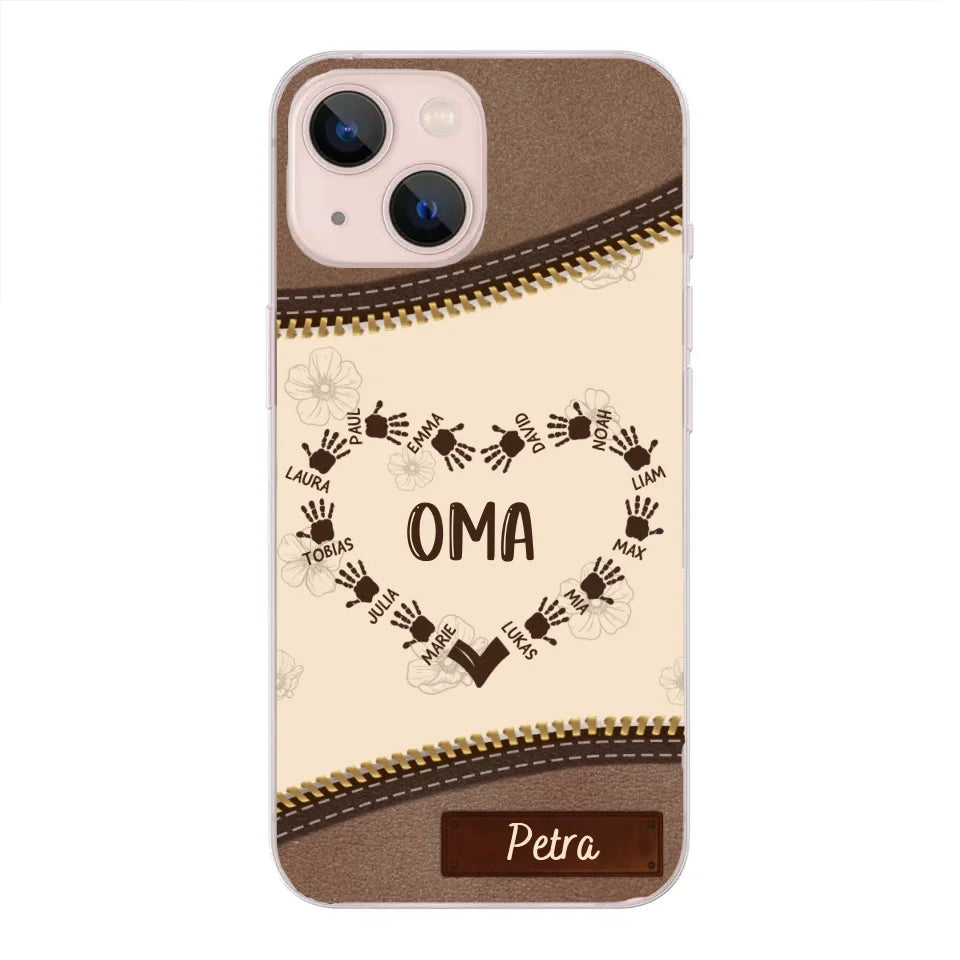Favoriete Hart Leren Look - Gepersonaliseerde Telefoonhoes 