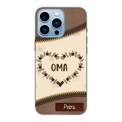 Favoriete Hart Leren Look - Gepersonaliseerde Telefoonhoes 