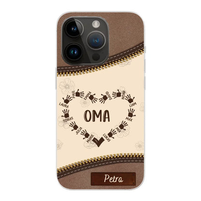 Favoriete Hart Leren Look - Gepersonaliseerde Telefoonhoes 