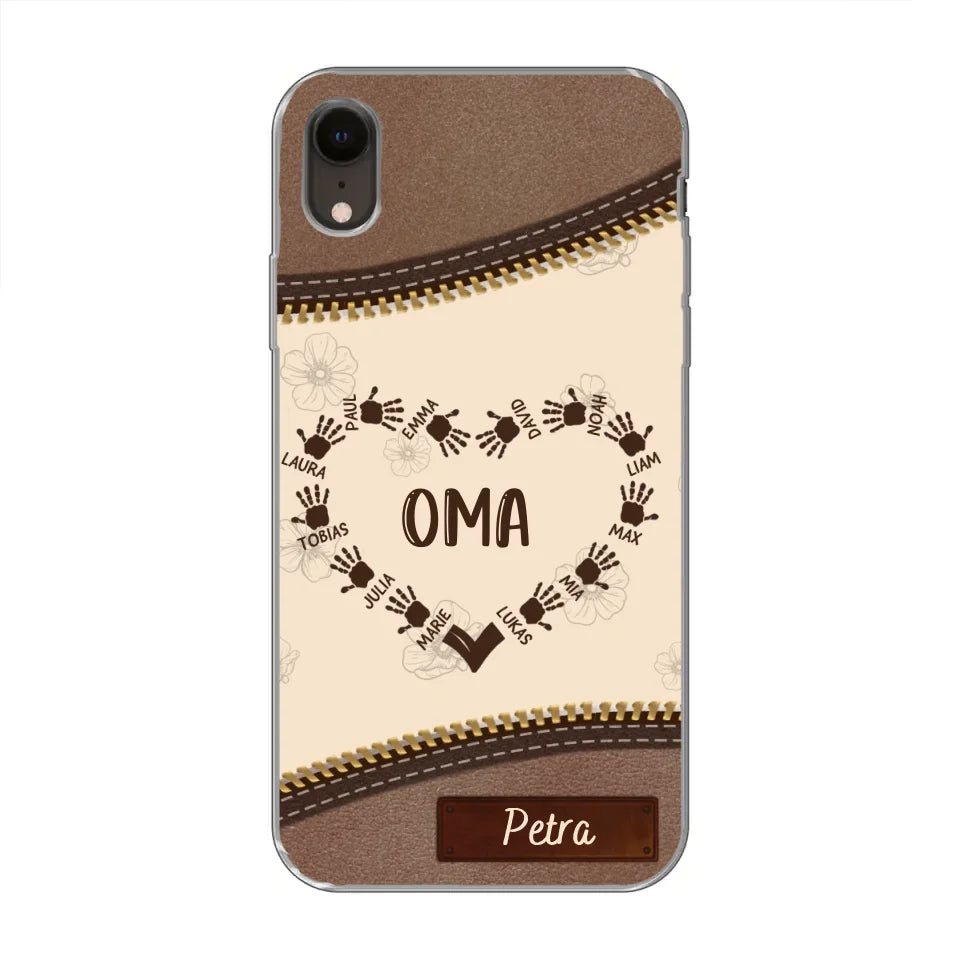 Favoriete Hart Leren Look - Gepersonaliseerde Telefoonhoes 