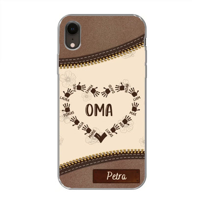 Favoriete Hart Leren Look - Gepersonaliseerde Telefoonhoes 